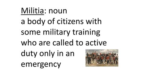 militia noun .